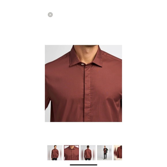 Goodman  Red Long Sleeve Oxford Shirt NEW! - Picture 4 of 4